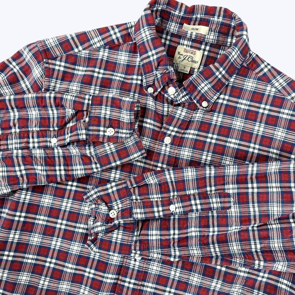 J. Crew Men's Plaid Shirt Size Small Long Sleeve Button Front Excellent conditio